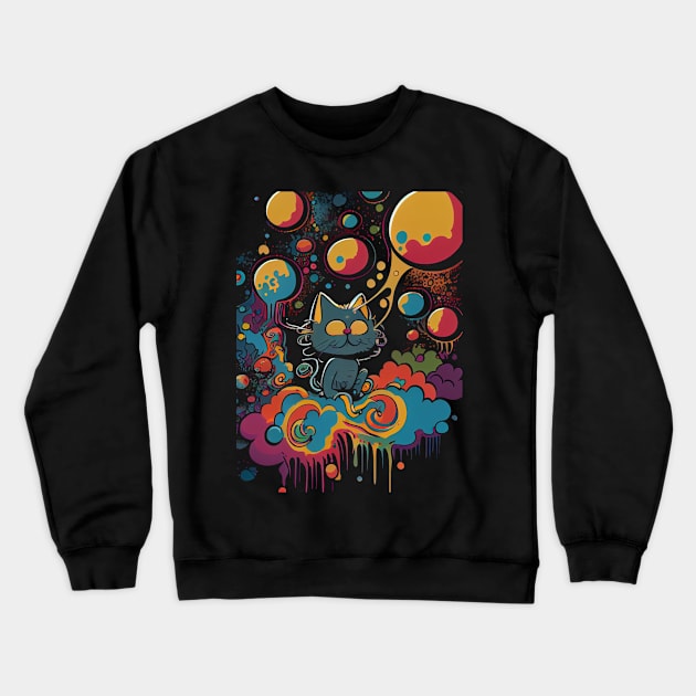 Psychedelic Cat 23.0 Crewneck Sweatshirt by Adnorm Supply